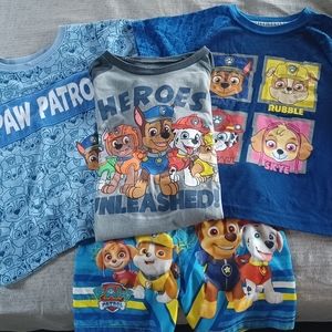 5 piece Paw Patrol 4T Toddler Summer Lot swim shirts tees tshirts